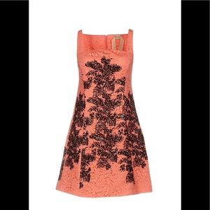 N 21 coral and black lace and sequin mini dress!